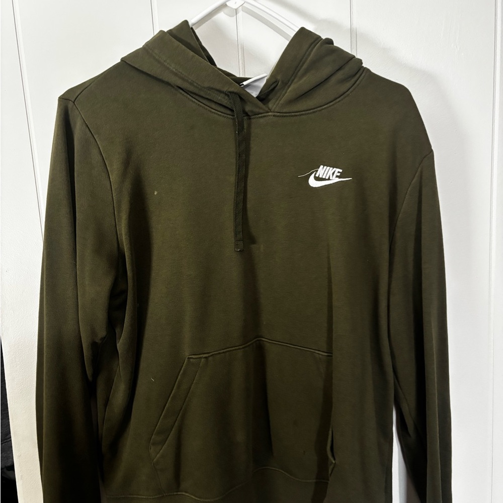 Nike Men's Dark Green Hoodie